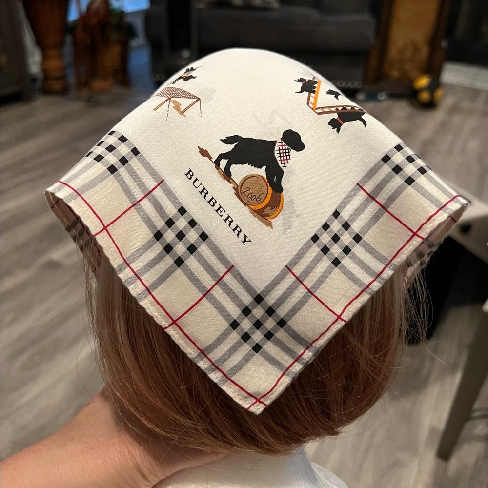 Burberry story scarf doggie play scarf clean 9.5/10 rating.